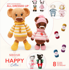 Sirdar Happy Cotton ‘All Dressed Up’ Crochet Toy Pattern Book