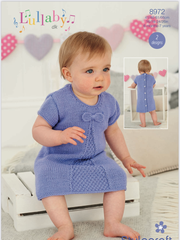 Stylecraft Lullaby D/K Knitted Dress Knitting Pattern 8972