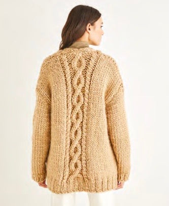 Sirdar Adventure Super Chunky Cable Edge to Edge Jacket Knitting Pattern 10185