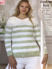 King Cole Calypso Double Knit Ladies Scoop Neck Sweaters Pattern 5040