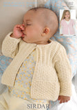 Sirdar Snuggly Baby Bamboo D/K Textured Cardigan Knitting Pattern 1802