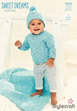 Stylecraft Sweet Dreams D/K Baby Sweater Knitting Pattern 9898