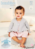 Stylecraft Bambino D/K Girls Frilly Edge Cardigan Knitting Pattern 9501