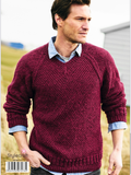 Stylecraft Highland Heathers Aran Men’s Sweater Knitting Pattern 9877
