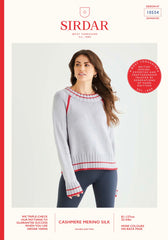 Sirdar D/K Ladies Round Neck Sweater Knitting Pattern 10554