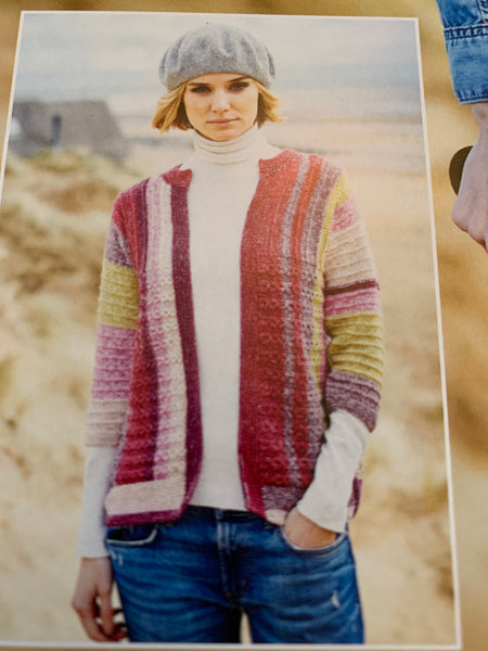 Stylecraft Batik Swirl Double Knit Cable Sweater & Jacket Knitting Pattern 9537