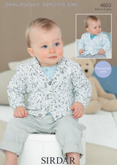 Sirdar Snuggly Spots D/K Boys Cardigan Knitting Pattern 4603