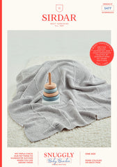 Sirdar Snuggly Baby Bamboo D/K Blanket Knitting Pattern 5477