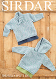 Sirdar Snuggly Spots D/K Sweater and Hoodie Knitting Pattern 4811
