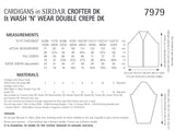 Sirdar Crofter D/K Collared Jacket Knitting Pattern 7979