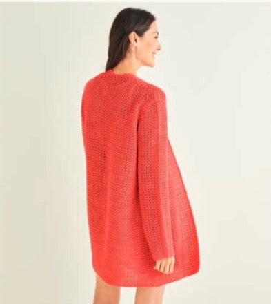 Sirdar Cotton Double Knit Ladies Cardigan Crochet Pattern 10249