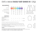 Sirdar Snuggly Baby Bamboo D/K Girls Coat Knitting Pattern 1752