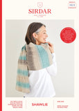 Sirdar Shawlie Knitted Wrap Pattern 10215