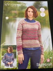 Stylecraft Life Vintage Look D/K Cardigan & Sweater Knitting Pattern 9460