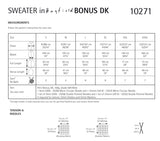 Hayfield Bonus D/K Ladies Round Neck Sweater Knitting Pattern Knitted in the Round 10271