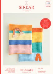 Sirdar Snuggly Double Knit Crochet Blanket Pattern 5415