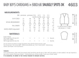 Sirdar Snuggly Spots D/K Boys Cardigan Knitting Pattern 4603
