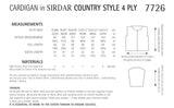 Sirdar Country Style 4ply Ladies Lace Cardigan Knitting Pattern 7726
