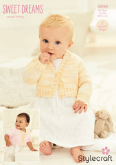 Stylecraft Sweet Dreams D/K Baby Cardigan Knitting Pattern 9899