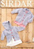 Sirdar Snuggly Spots D/K Baby Cardigan Knitting Pattern 4812