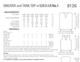 Sirdar No1 Men’s V Neck Cable Sweater & Tank Top Knitting Pattern 8126