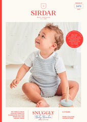 Sirdar Baby Bamboo D/K Romper Knitting Pattern 5473