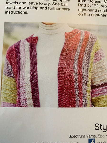 Stylecraft Batik Swirl Double Knit Cable Sweater & Jacket Knitting Pattern 9537