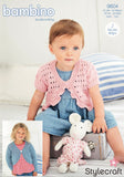 Stylecraft Bambino D/K Girls Bolero Knitting Pattern 9604