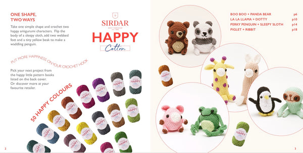 Sirdar Happy Cotton One Shape Two Ways (Book 2) Crochet Toys Pattern Book