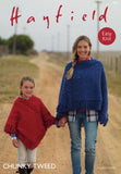 Hayfield Chunky Tweed Cable Poncho Knitting Pattern 7812