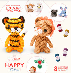 Sirdar Happy Cotton One Shape Two Ways Crochet Toys Pattern Book