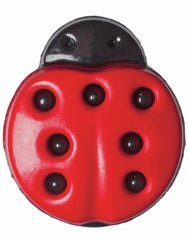 4 x Hemline 15mm Ladybug Buttons