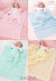 Sirdar Snuggly 4ply Baby Shawl and Blankets Crochet Pattern 1368