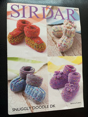 Sirdar Snuggly Doodle D/K Bootee Knitting Pattern 4930