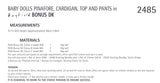 Hayfield Bonus D/K Dolls Pinafore and Cardigan Knitting Pattern 2485