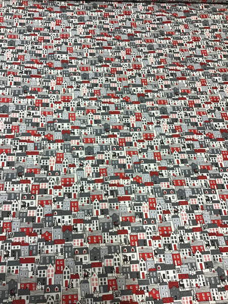 Makower Scandi Houses Fabric
