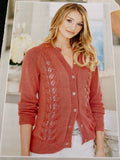 Stylecraft Linen Drape D/K Lacy Sweater & Cardigan Knitting Pattern 9510