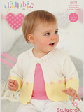 Stylecraft Lullaby Double Knit Cardigan Knitting Pattern 8971