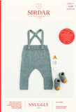 Sirdar Snuggly 4ply Dungarees & Bootees Knitting Pattern 5438