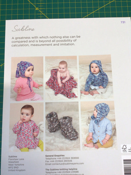Sublime The Fourth Little Sublime Baby Prints Knitting Pattern Book 731