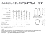 Sirdar Supersoft Aran Cardigan Knitting Pattern Sizes 0-7yrs 4783